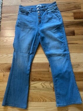 LOFT kick crop Jeans with Button-Fly